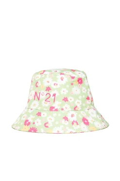 Hats And Caps | Swimwear>N°21 Allover Flowers fisherman hat light mint green