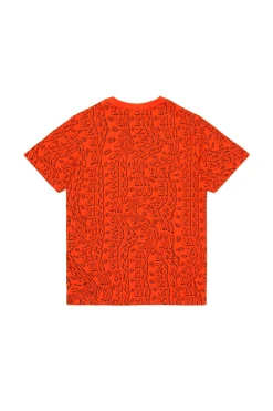Logomania | Logomania>N°21 Allover Glitch jersey T-shirt deep orange