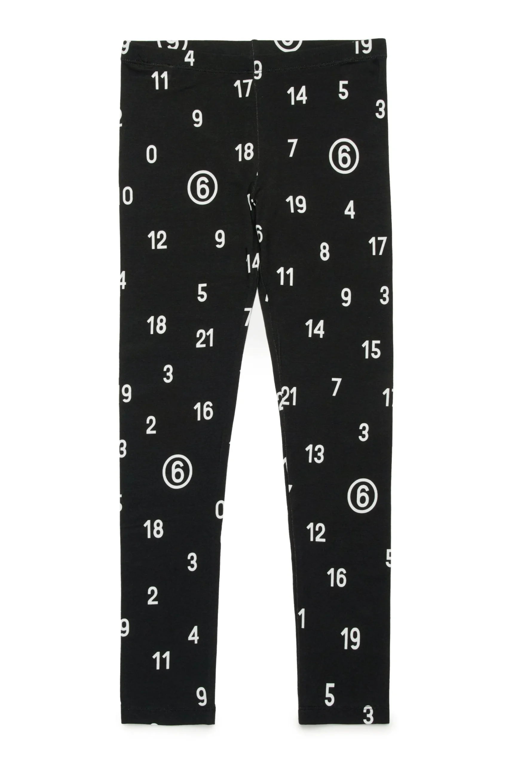 Pants | Activewear>MM6 MAISON MARGIELA Allover Numeric logo leggings pants black