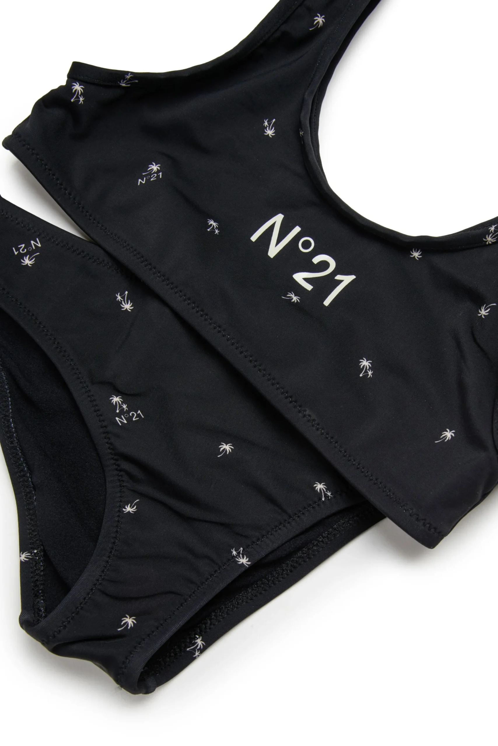 Swimwear | Swimwear>N°21 Allover Palms bikini swimsuit black