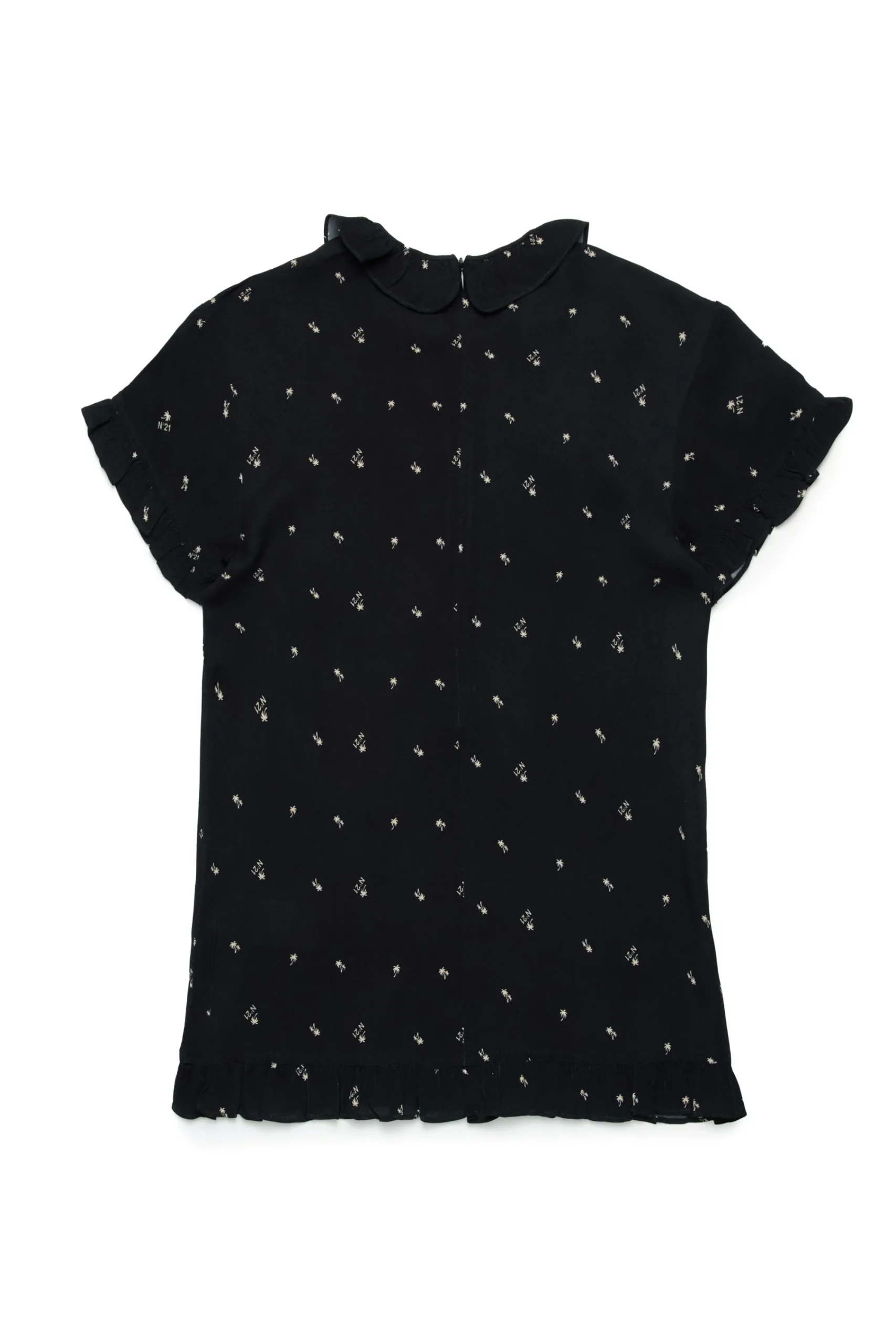 Dresses>N°21 Allover Palms crepe dress black
