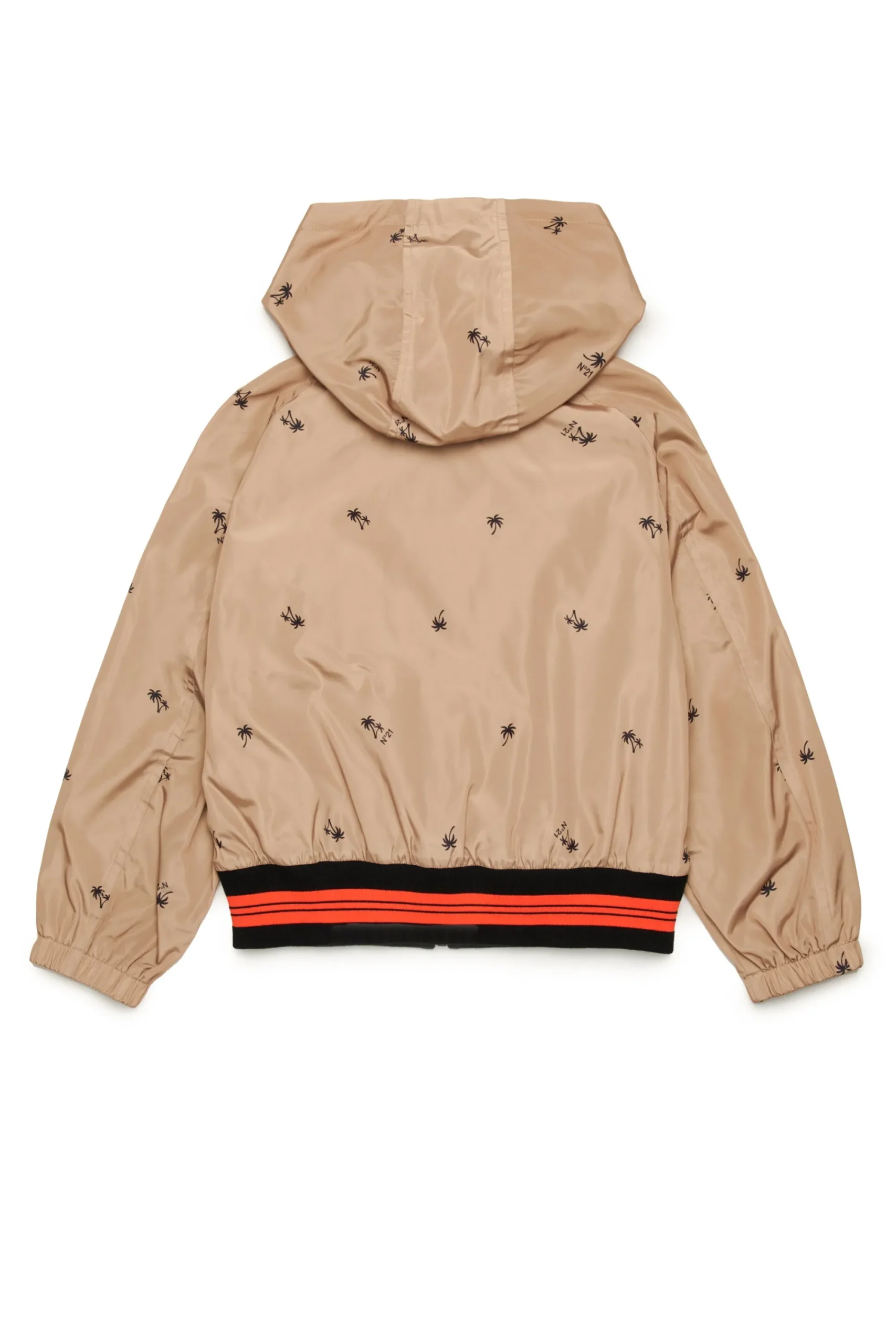 Jackets And Padded Jackets>N°21 Allover Palms windbreaker jacket sand