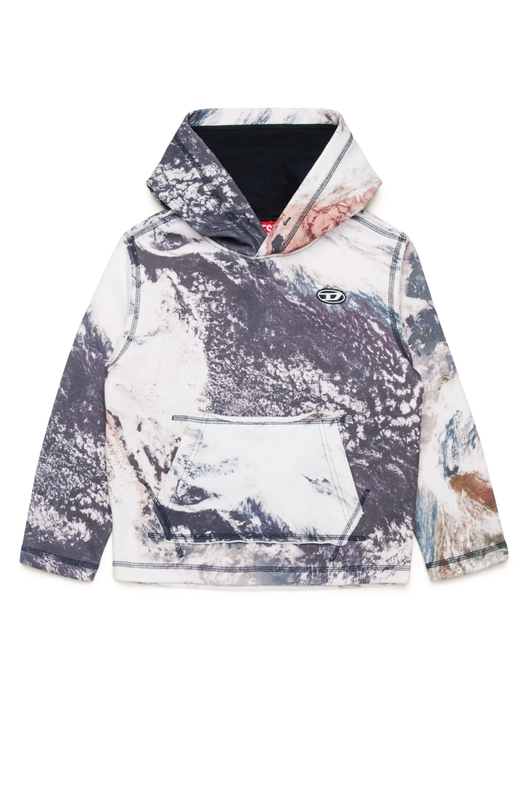 Sweatshirts>DIESEL All-over Planet Camou hooded sweatshirt multicolor