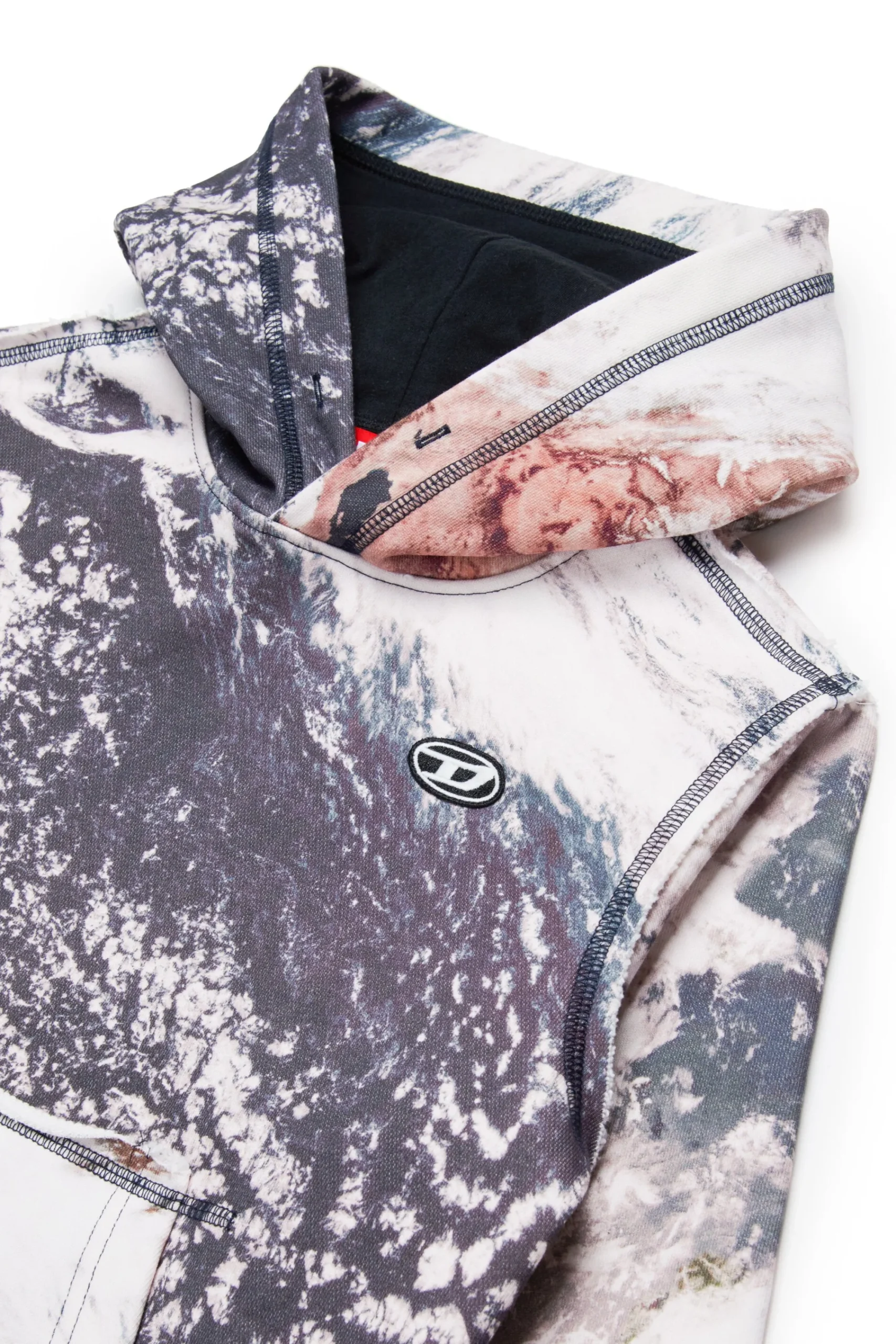Sweatshirts>DIESEL All-over Planet Camou hooded sweatshirt multicolor