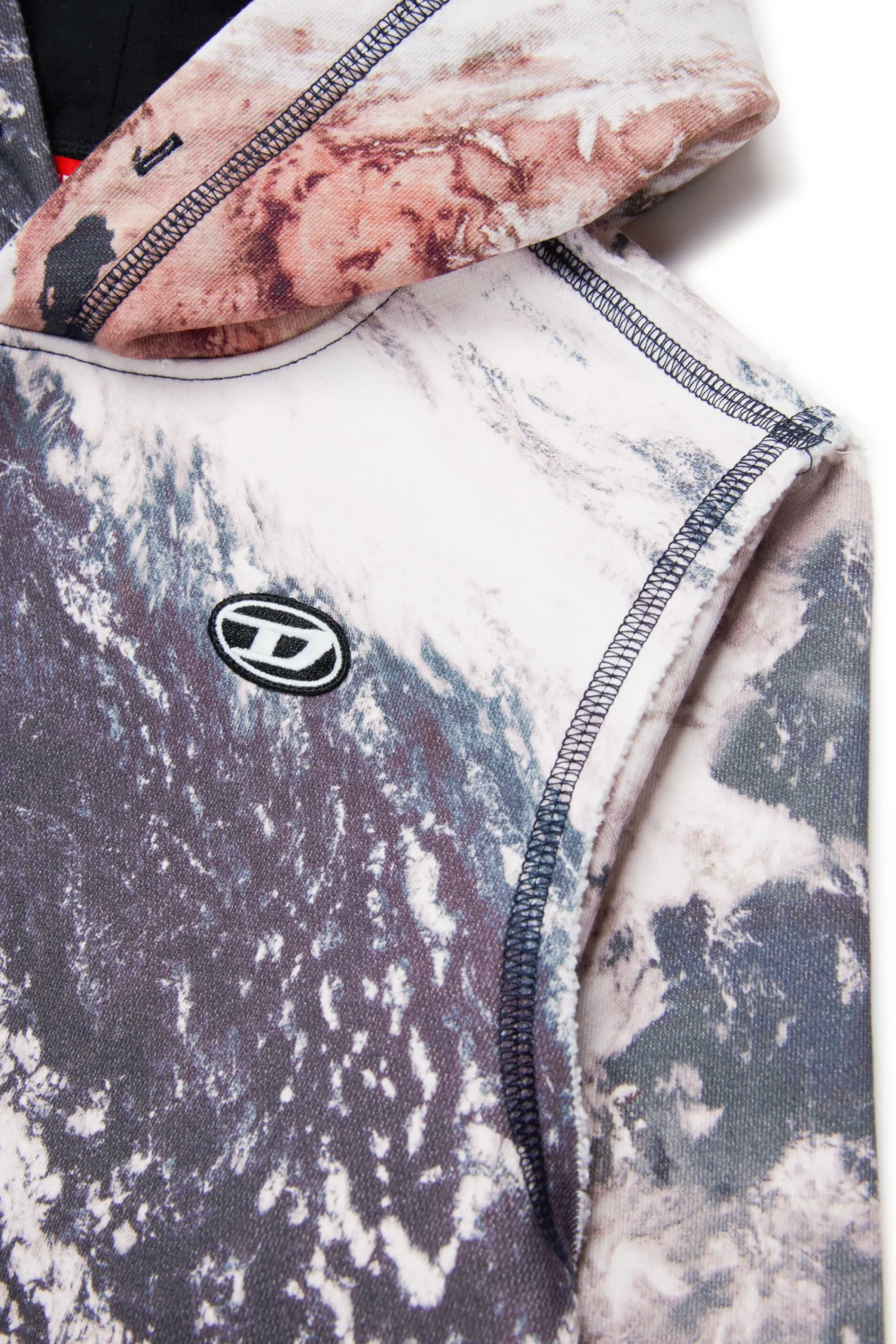 Sweatshirts>DIESEL All-over Planet Camou hooded sweatshirt multicolor