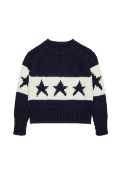 Knitwear>N°21 Alpaca-blend pullover with stars sailor blue