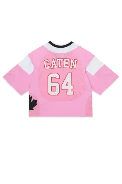 T-Shirts | Activewear>DSQUARED2 Basketball style branded T-shirt minnie pink