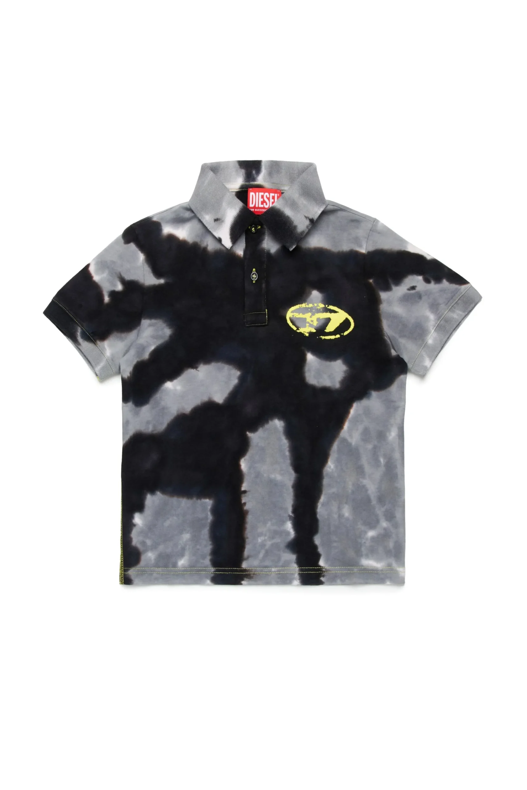 Oval D By Diesel | Oval D By Diesel>DIESEL Batik polo shirt with Oval D logo black