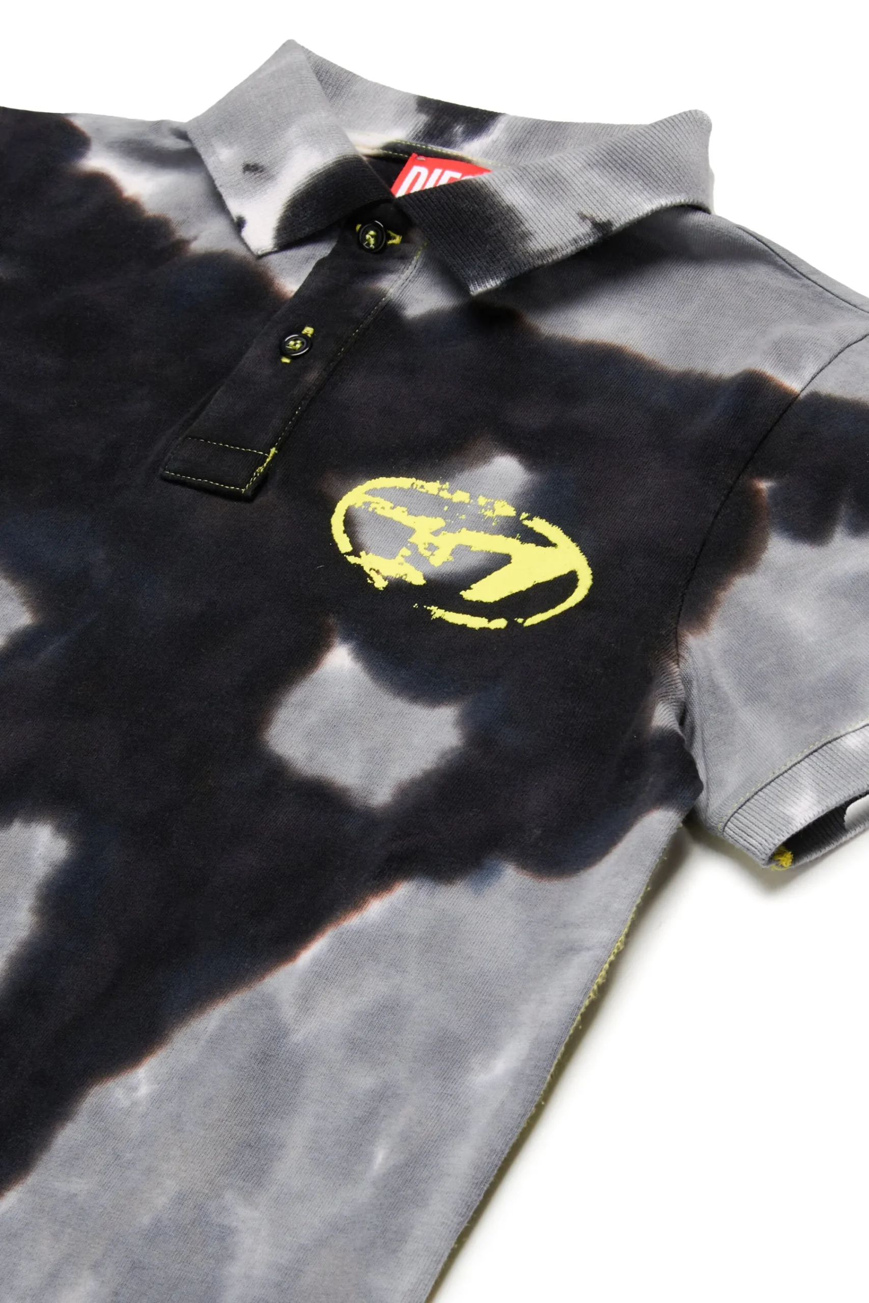 Oval D By Diesel | Oval D By Diesel>DIESEL Batik polo shirt with Oval D logo black