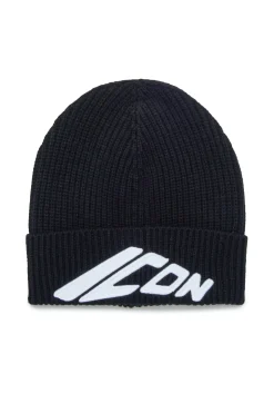Hats And Caps | Hats And Caps>DSQUARED2 Beanie with ICON new generation embroidery black