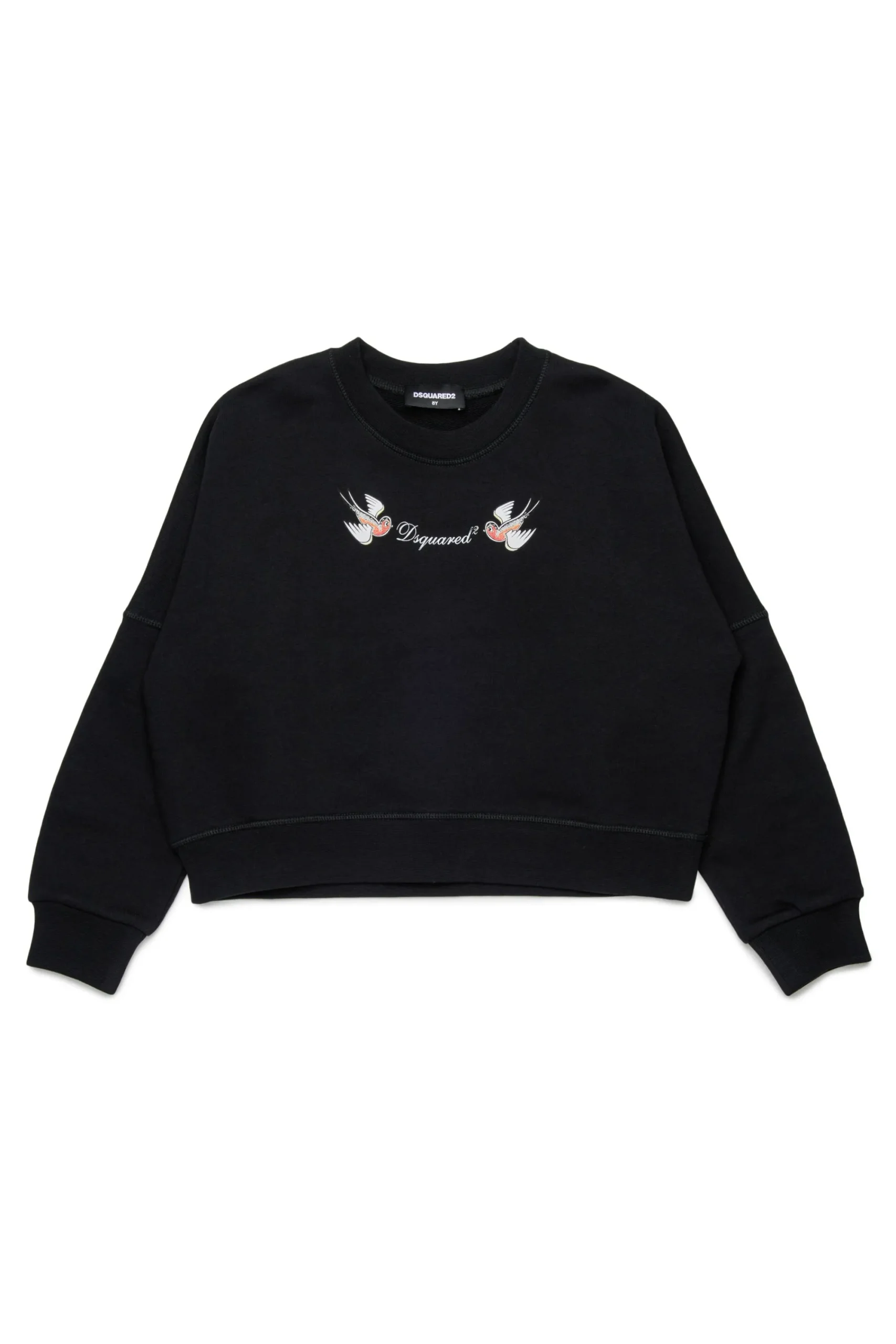 Sweatshirts>DSQUARED2 Birds print sweatshirt black