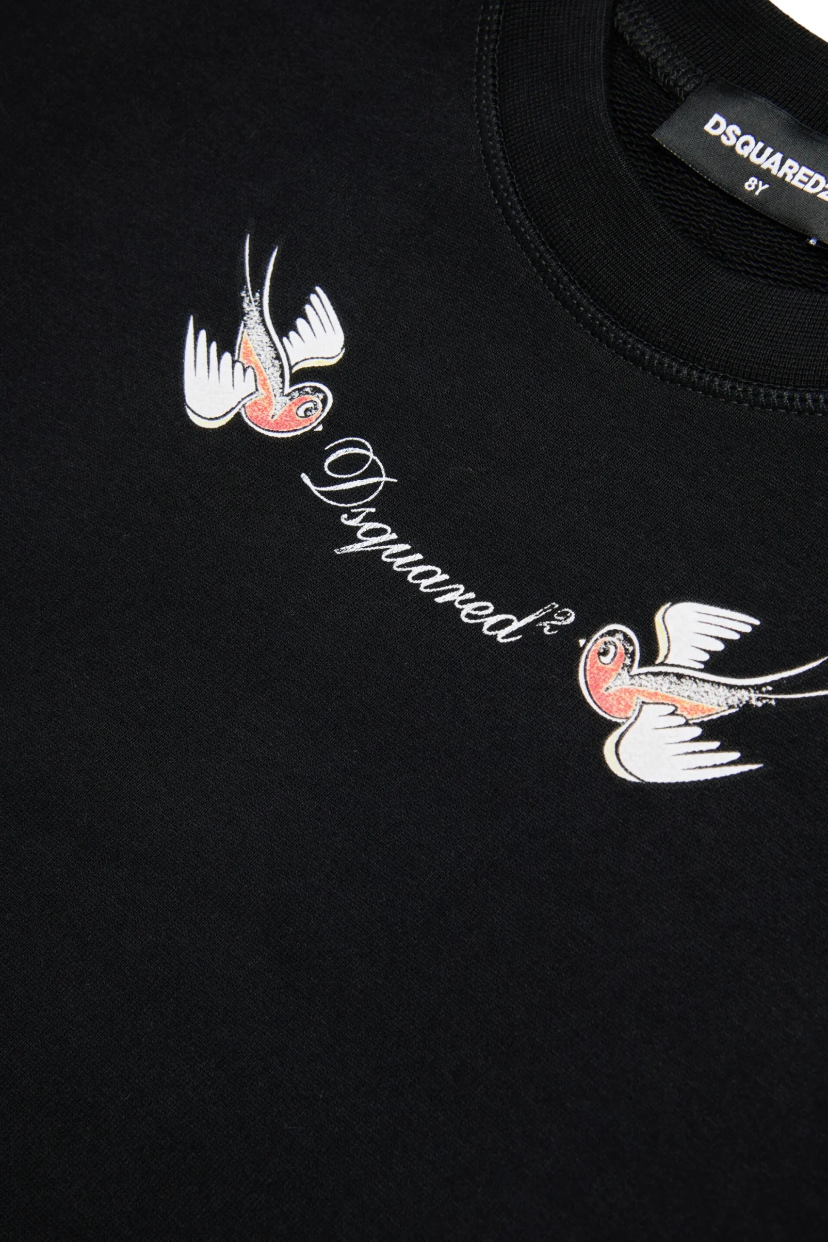 Sweatshirts>DSQUARED2 Birds print sweatshirt black
