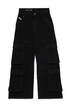 Jeans | Denim-Mania>DIESEL Black cargo straight jeans - D-Argjx Denim Black