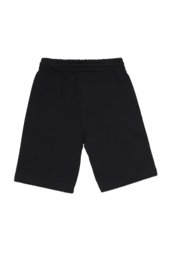 Shorts>N°21 fleece shorts with logo BLACK