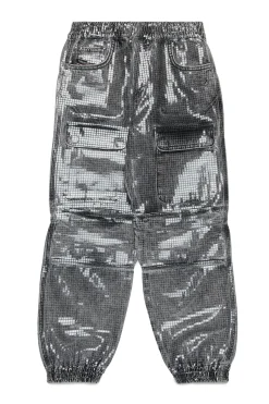 Jeans>DIESEL Black sequined straight jeans - Pmirt Denim Black