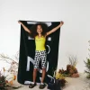 Swimwear | Swimwear>N°21 terry beach towel with maxi-logo BLACK
