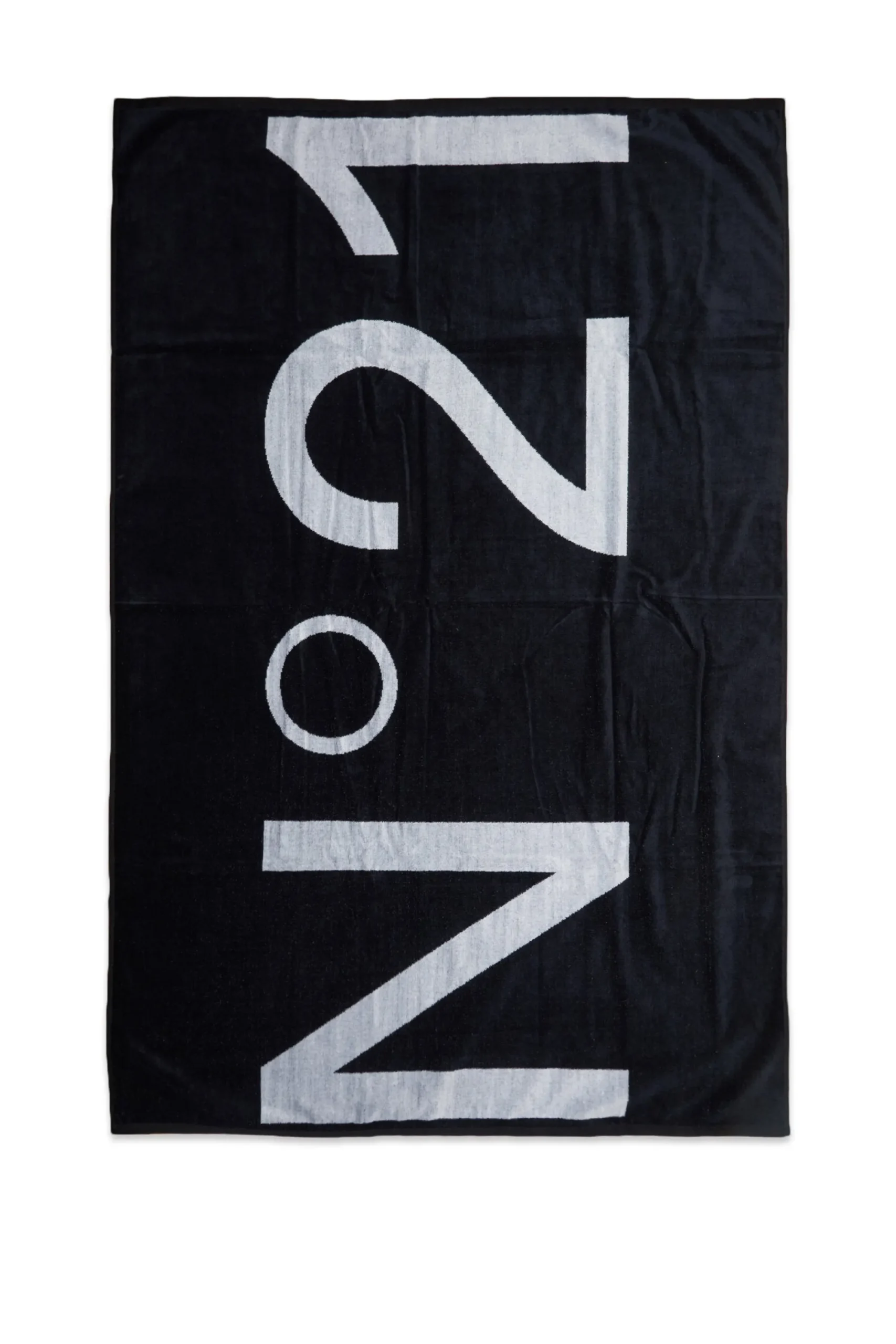 Swimwear | Swimwear>N°21 terry beach towel with maxi-logo BLACK