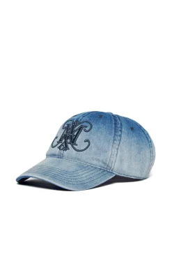 Hats And Caps | Denim-Mania>MAX&Co. Bleached denim baseball cap blue denim
