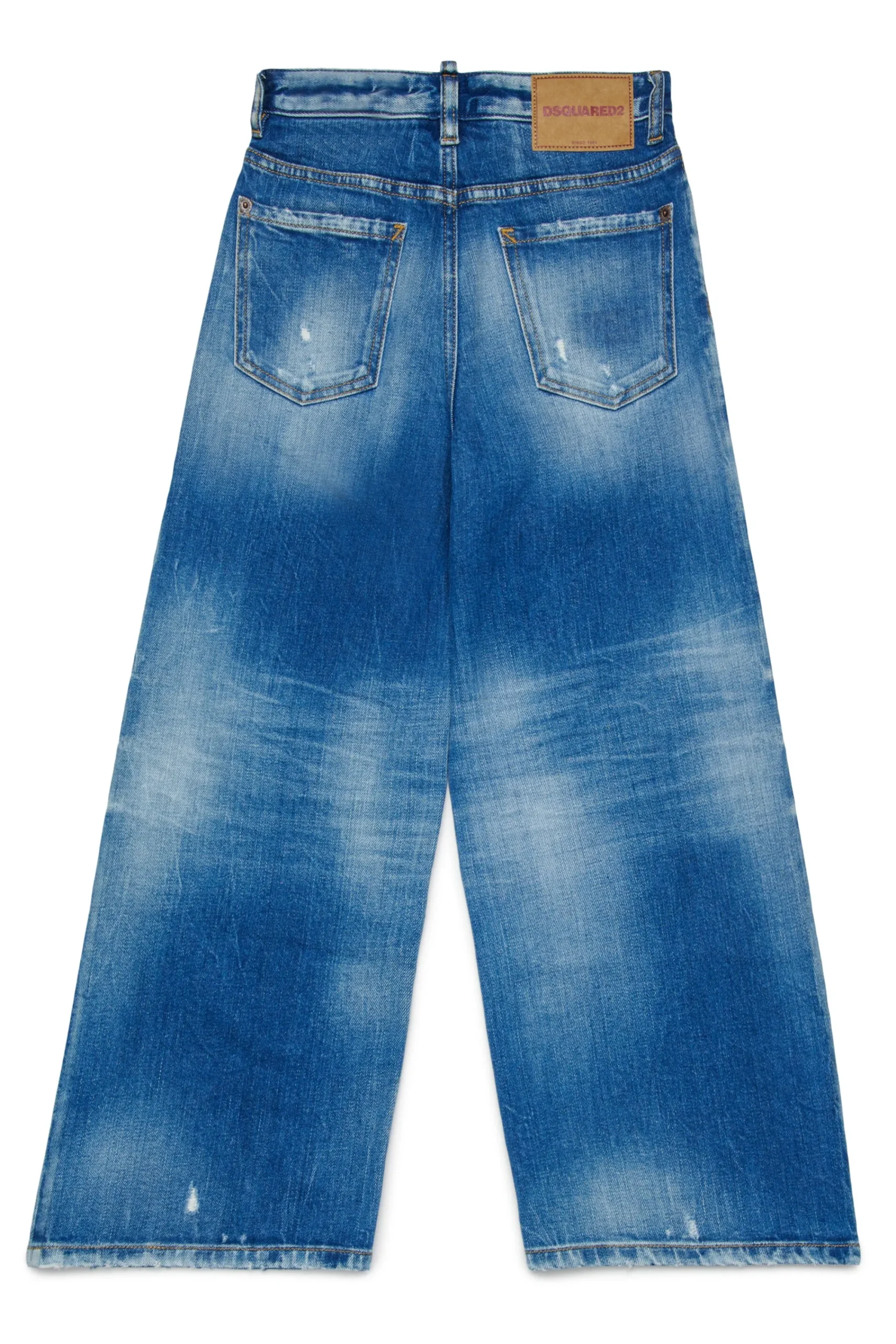 Jeans | Denim-Mania>DSQUARED2 Bleached-effect boyfriend jeans - Traveller blue denim