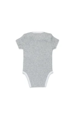 Newborn (0-12M)>DIESEL Bodysuit with Born for Success graphics grey melange