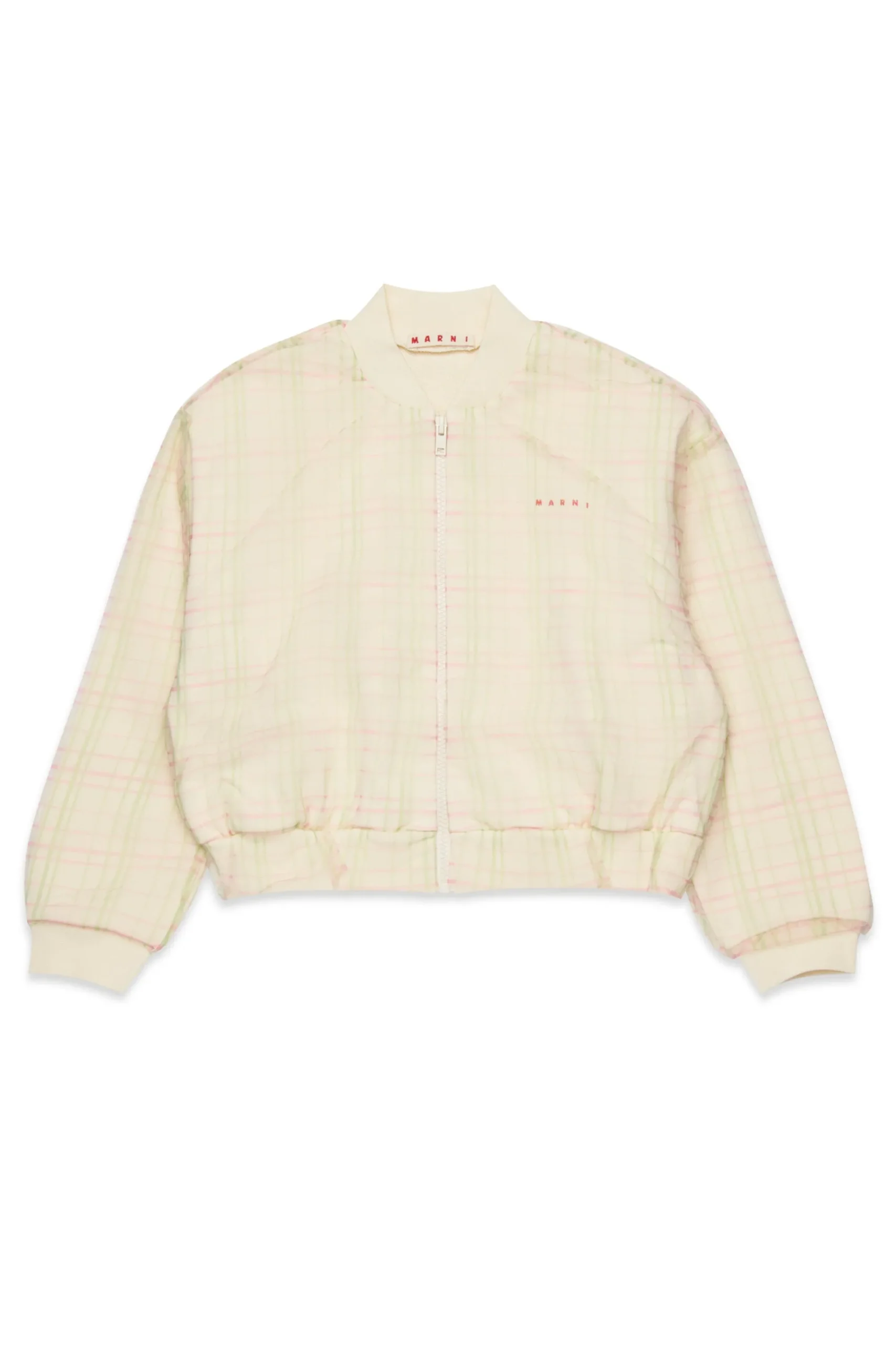 Sweatshirts>MARNI Bomber sweatshirt with Check allover tulle hangtag yellow