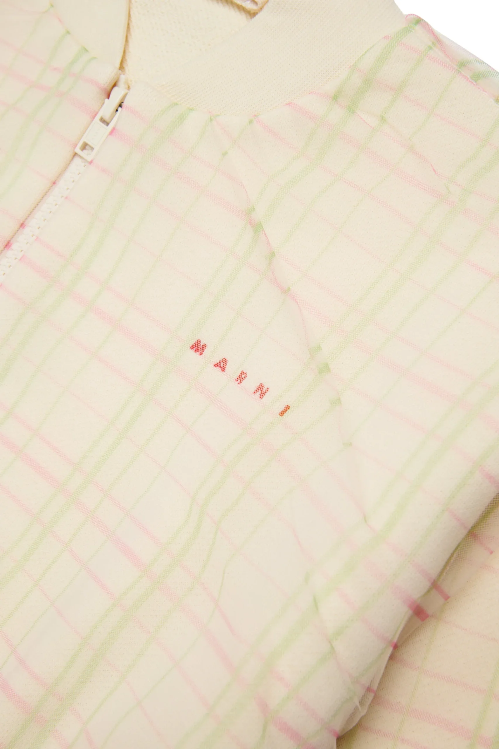 Sweatshirts>MARNI Bomber sweatshirt with Check allover tulle hangtag yellow