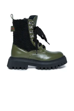 Boots And Combat Boots | Boots And Combat Boots>MARNI Boots with teddy inserts dark olive green