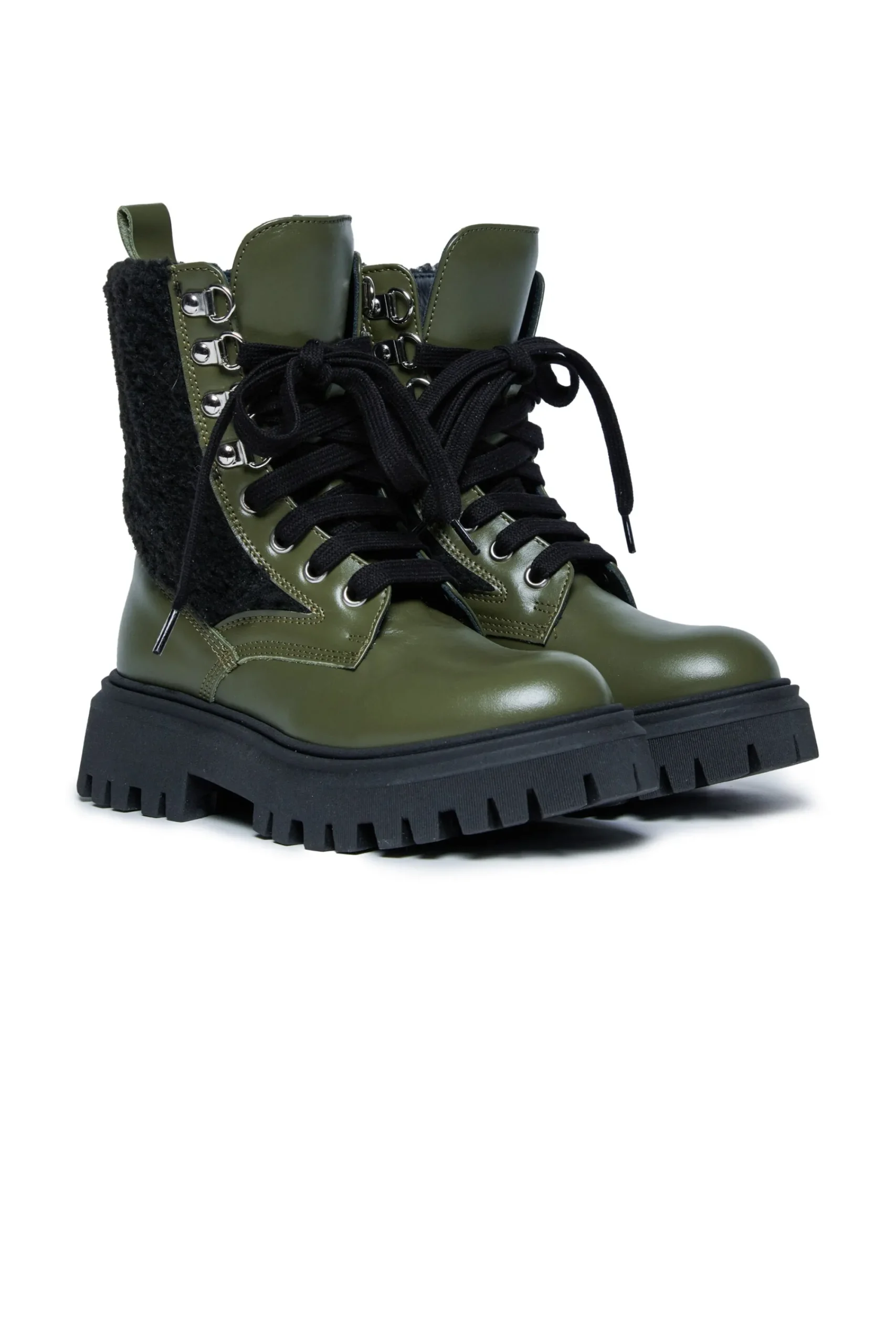 Boots And Combat Boots | Boots And Combat Boots>MARNI Boots with teddy inserts dark olive green