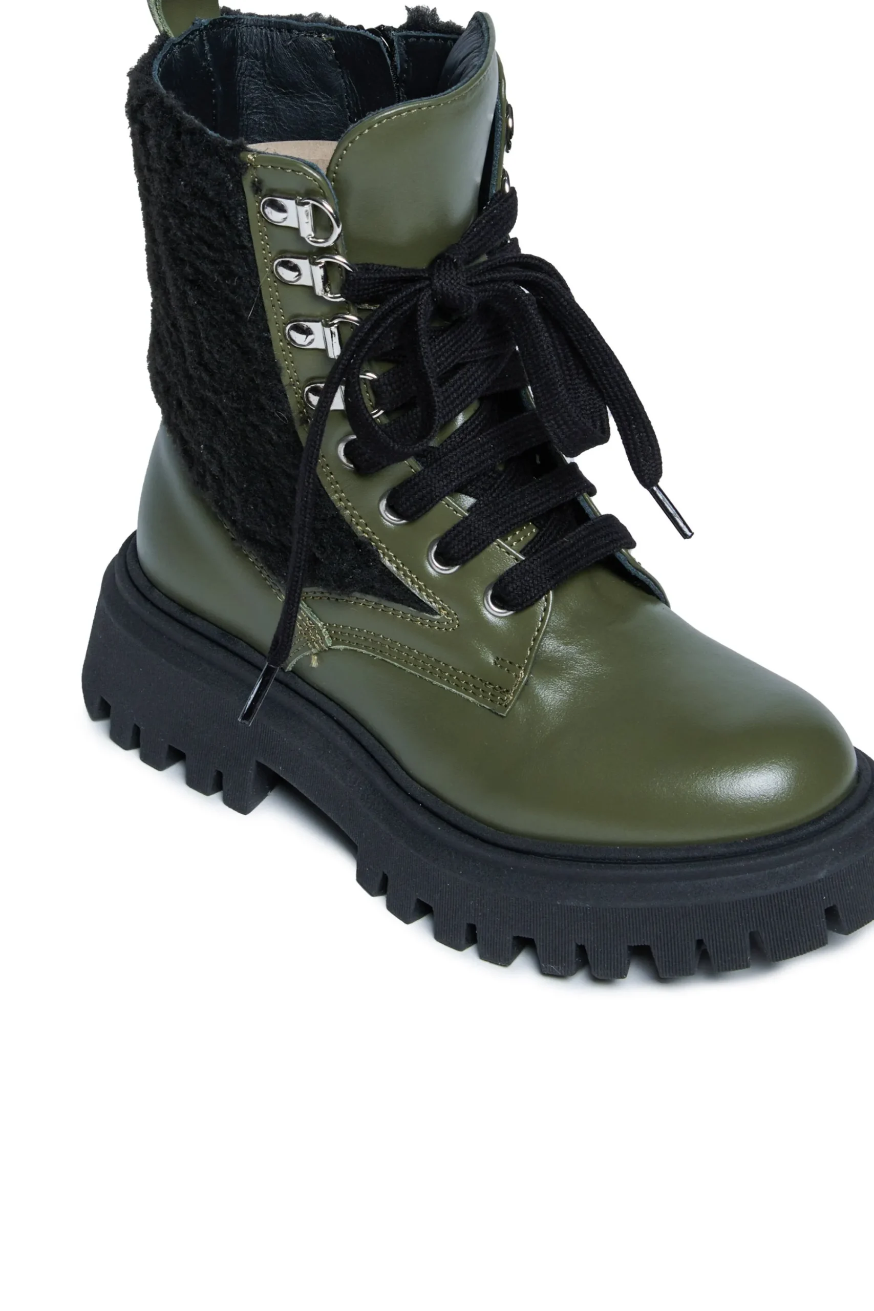 Boots And Combat Boots | Boots And Combat Boots>MARNI Boots with teddy inserts dark olive green