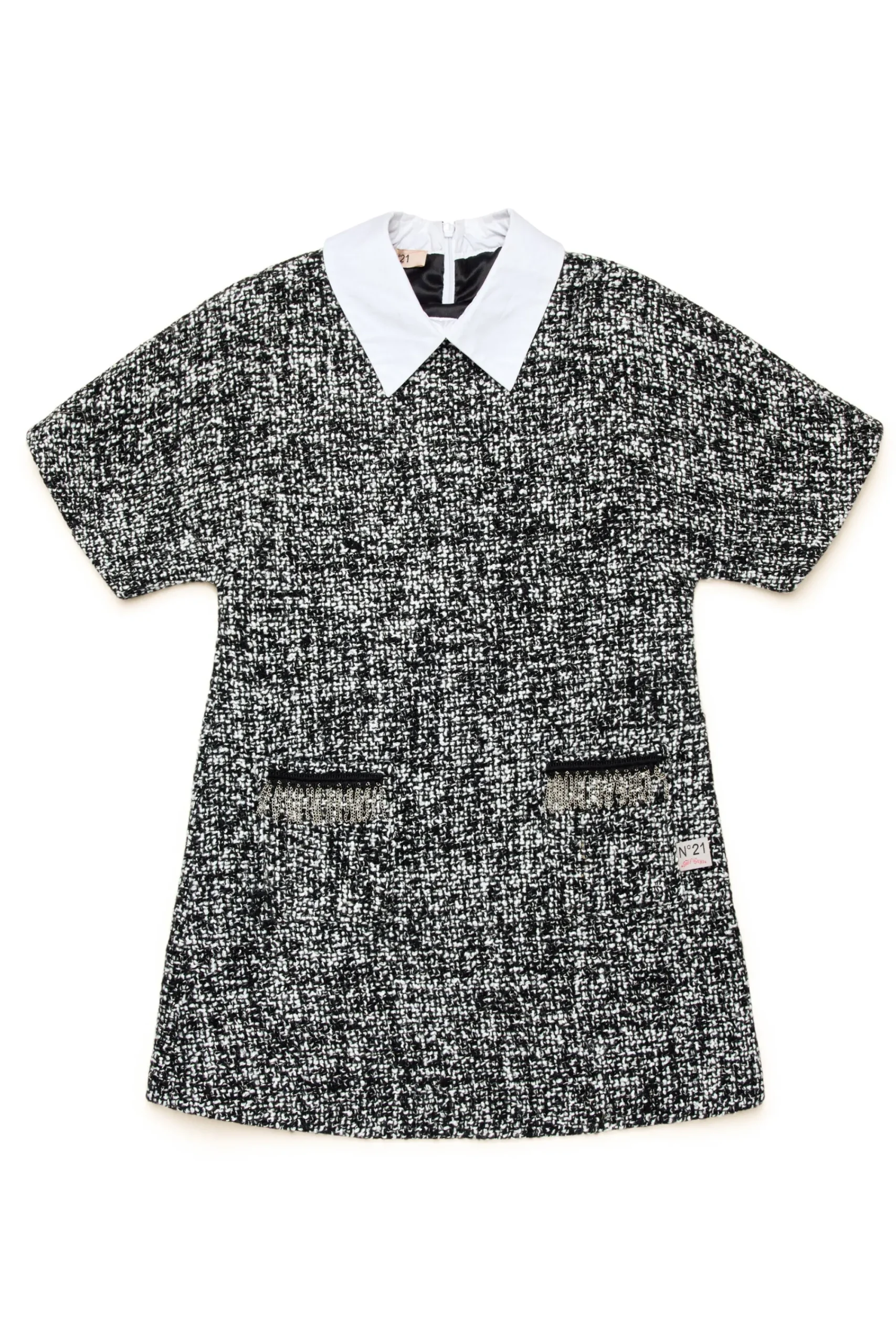 Dresses>N°21 Bouclé dress with chains black