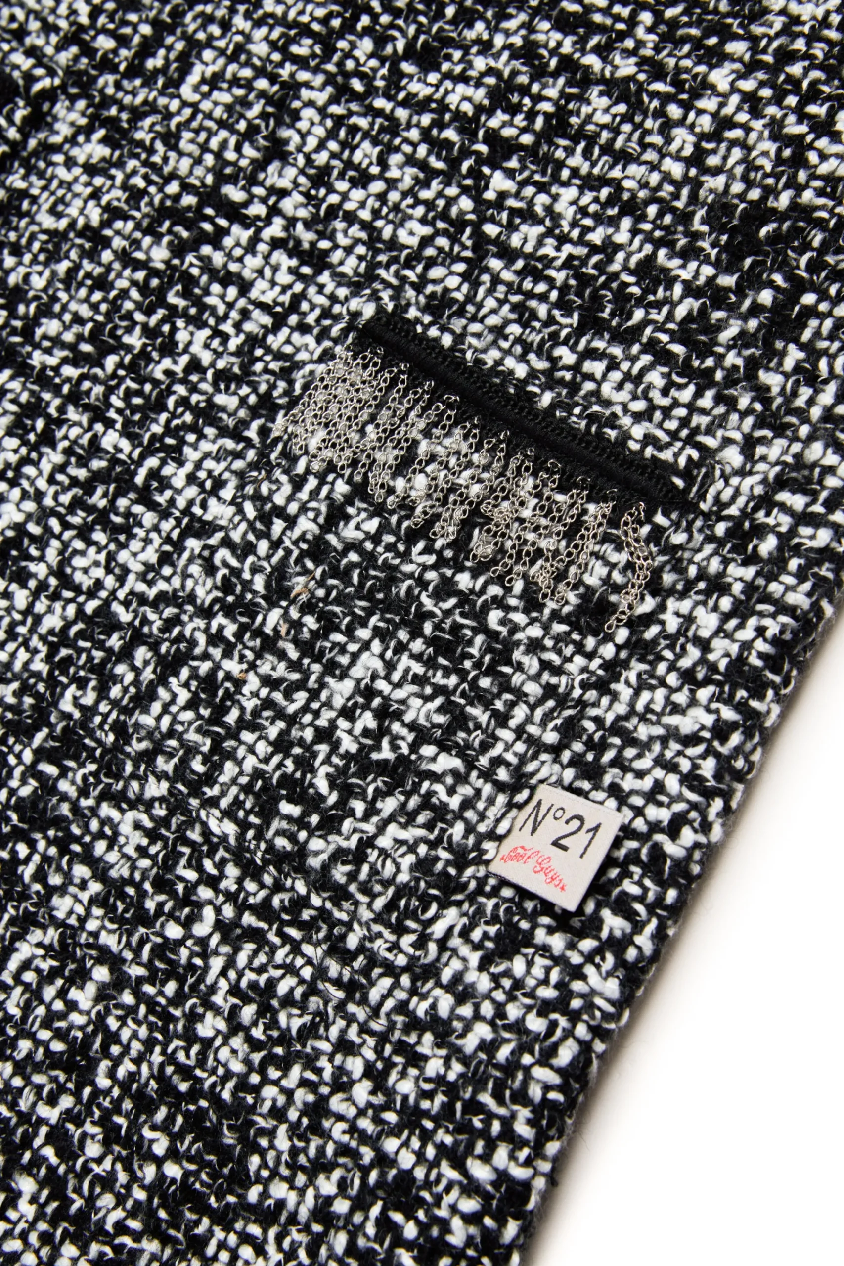 Dresses>N°21 Bouclé dress with chains black