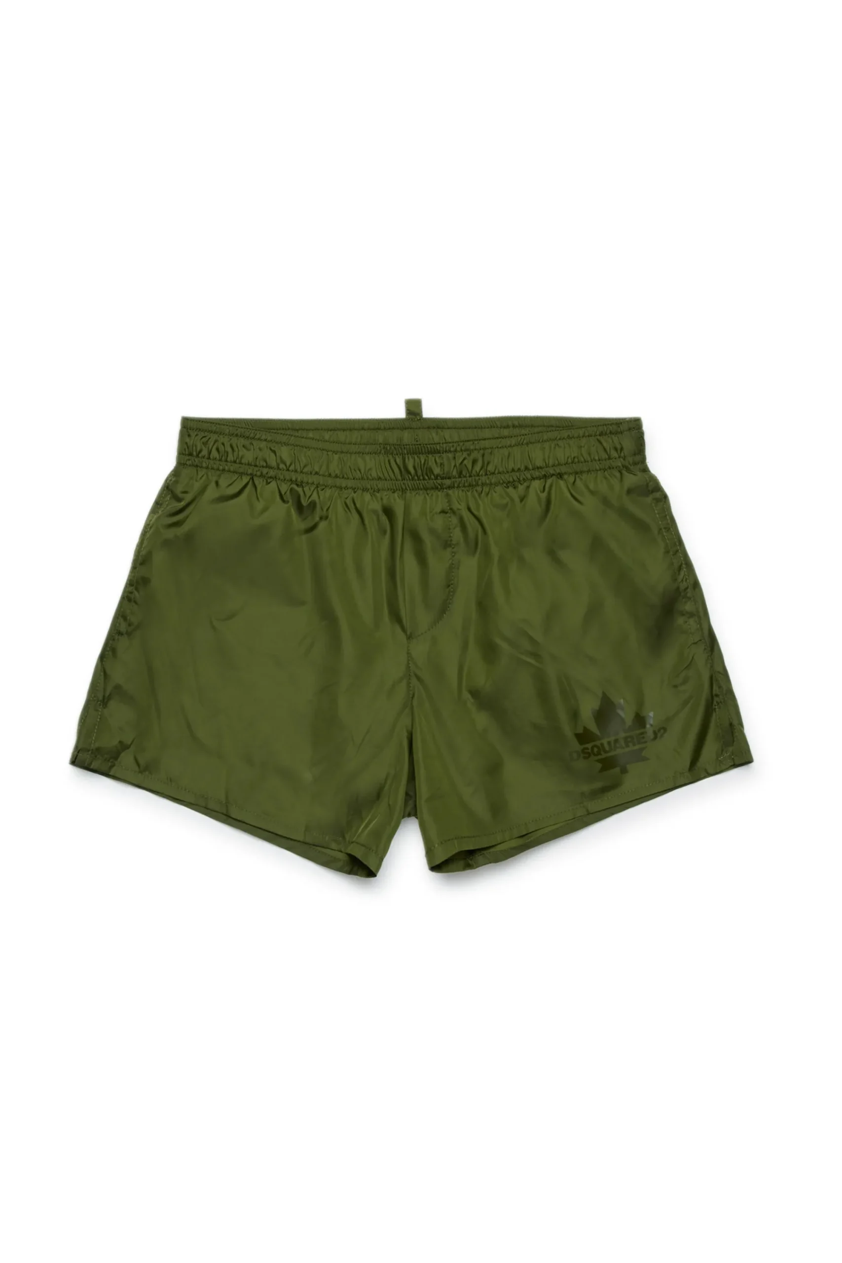 Swimwear | Swimwear>DSQUARED2 Boxer costume with Maple Leaf dark olive green