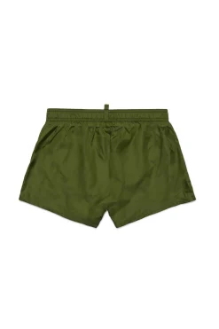 Swimwear | Swimwear>DSQUARED2 Boxer costume with Maple Leaf dark olive green
