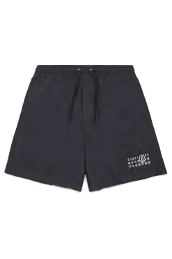 Swimwear | Swimwear>MM6 MAISON MARGIELA Boxer swimsuit branded with Numeric logo black