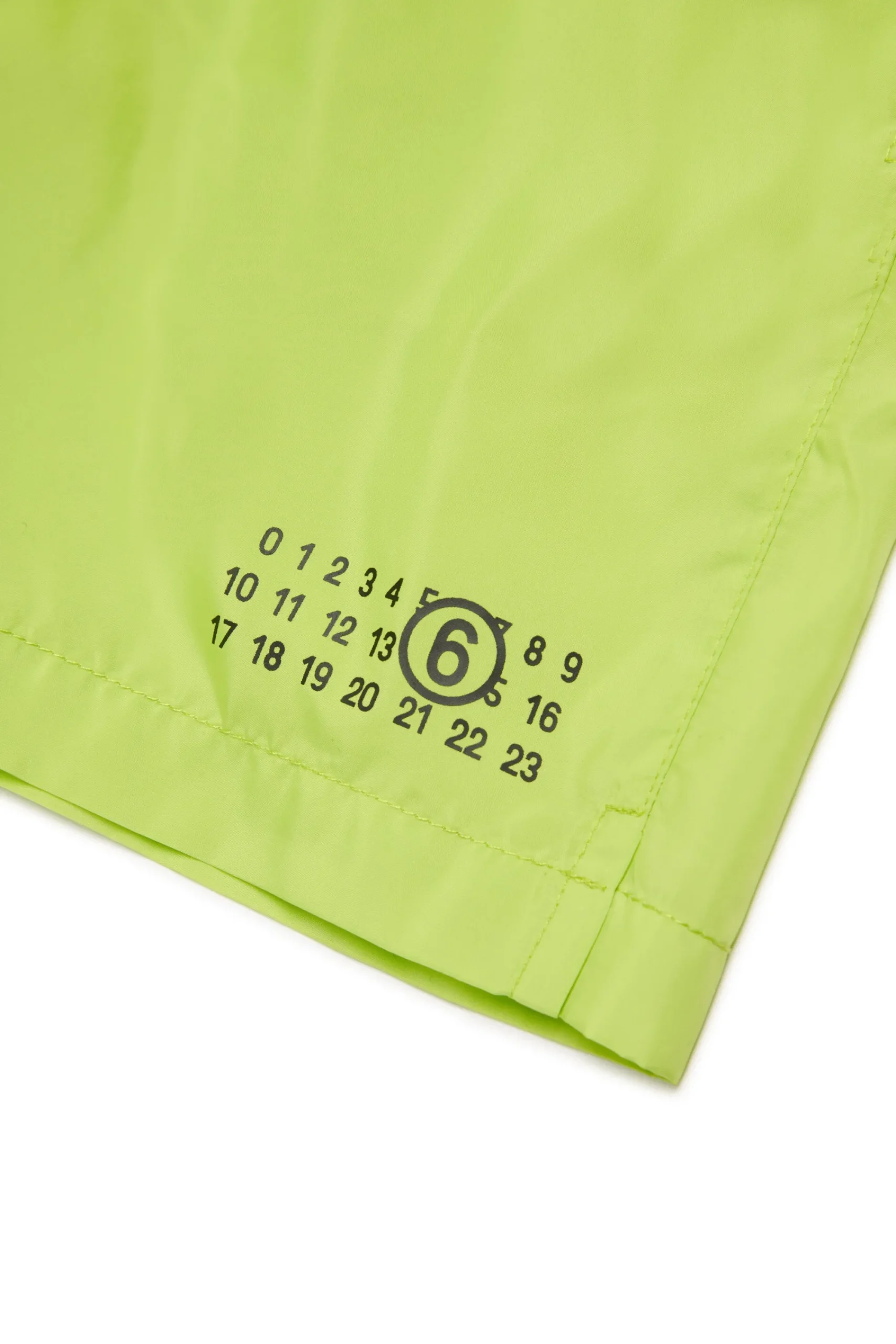 Swimwear | Swimwear>MM6 MAISON MARGIELA Boxer swimsuit branded with Numeric logo fluo green