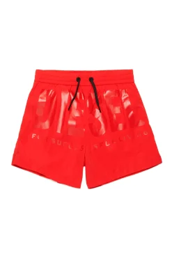 Swimwear | Swimwear>DIESEL Boxer swimsuit with institutional logo red