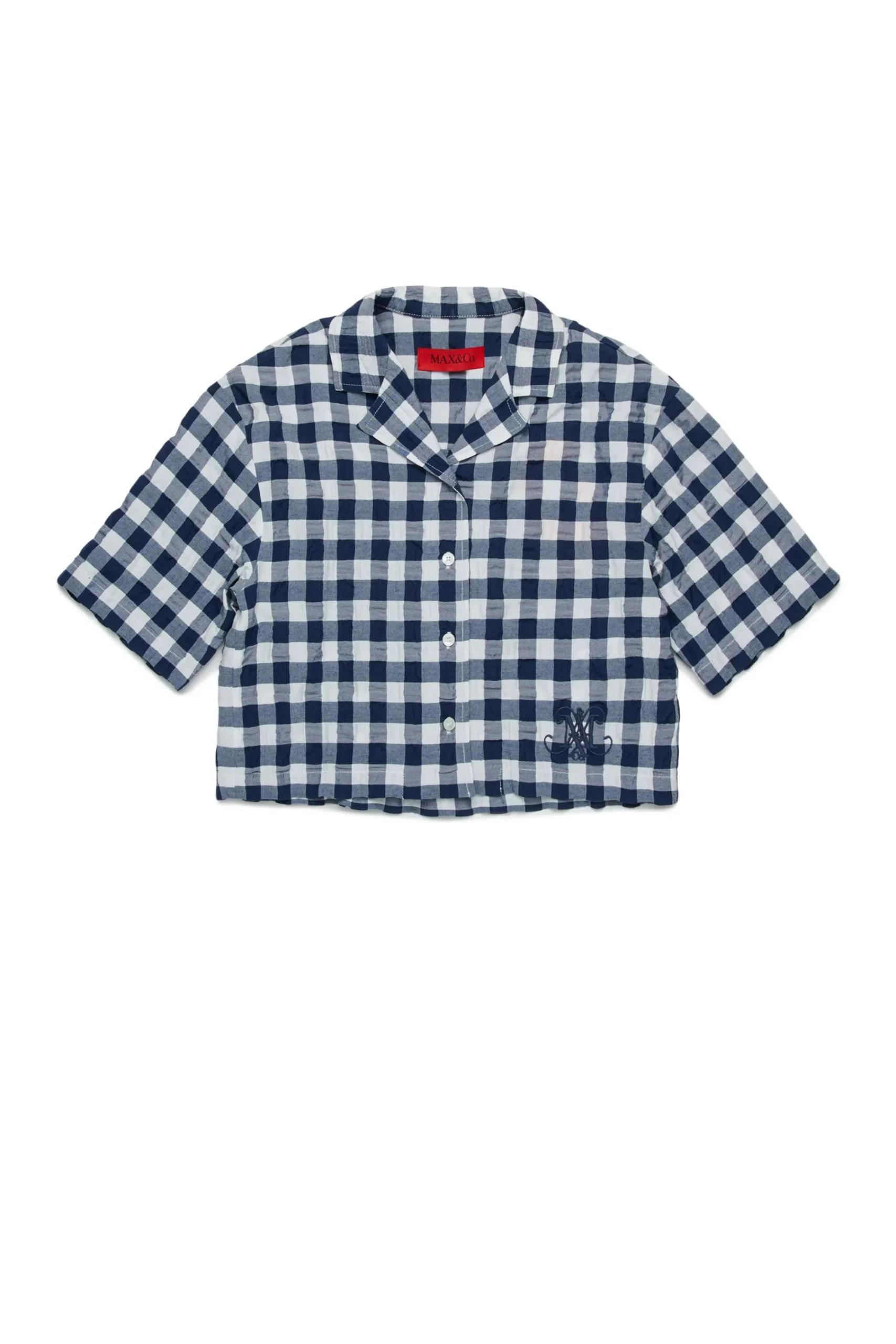 Shirts>MAX&Co. Boxy allover Check shirt bluette