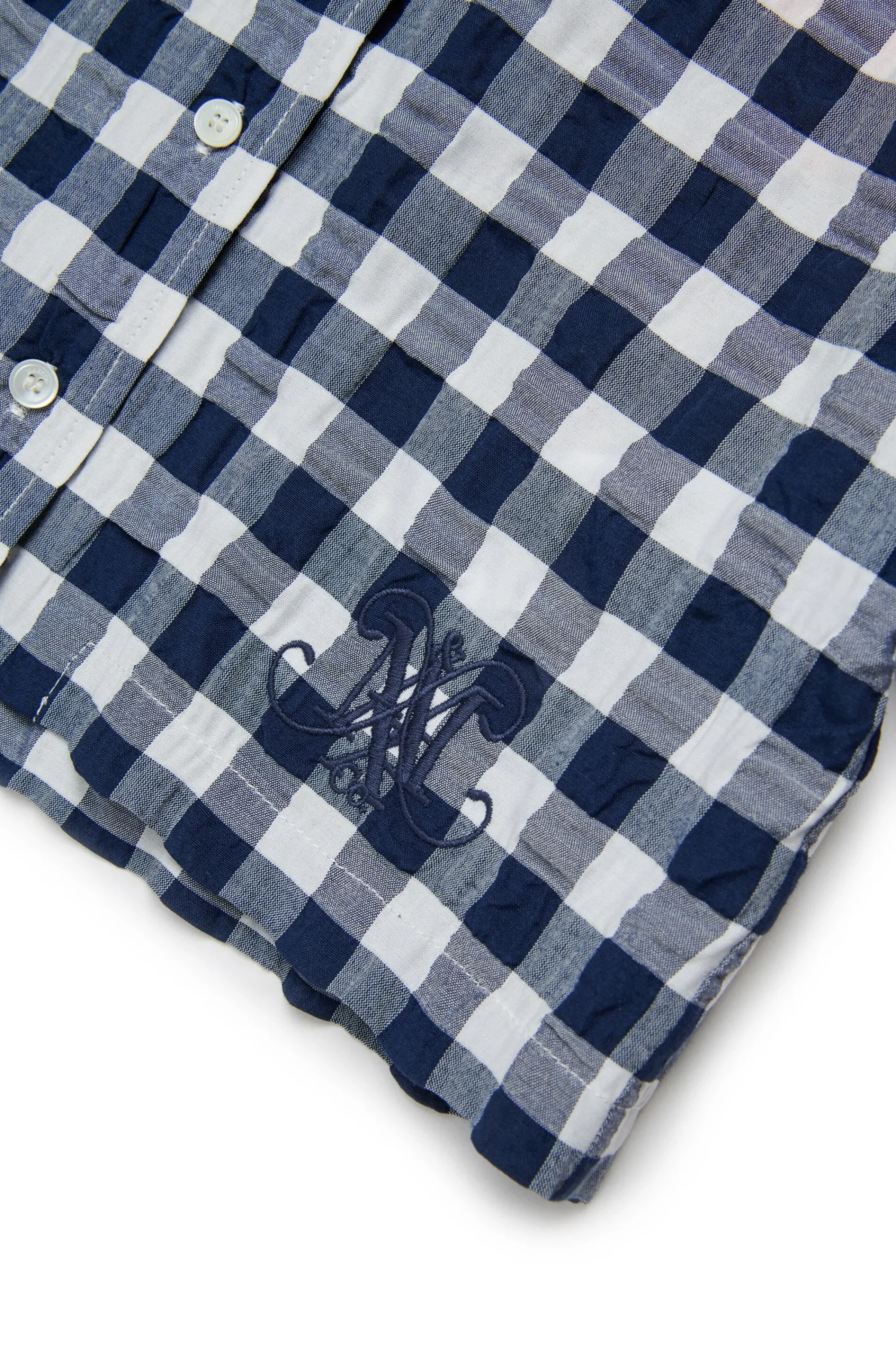 Shirts>MAX&Co. Boxy allover Check shirt bluette