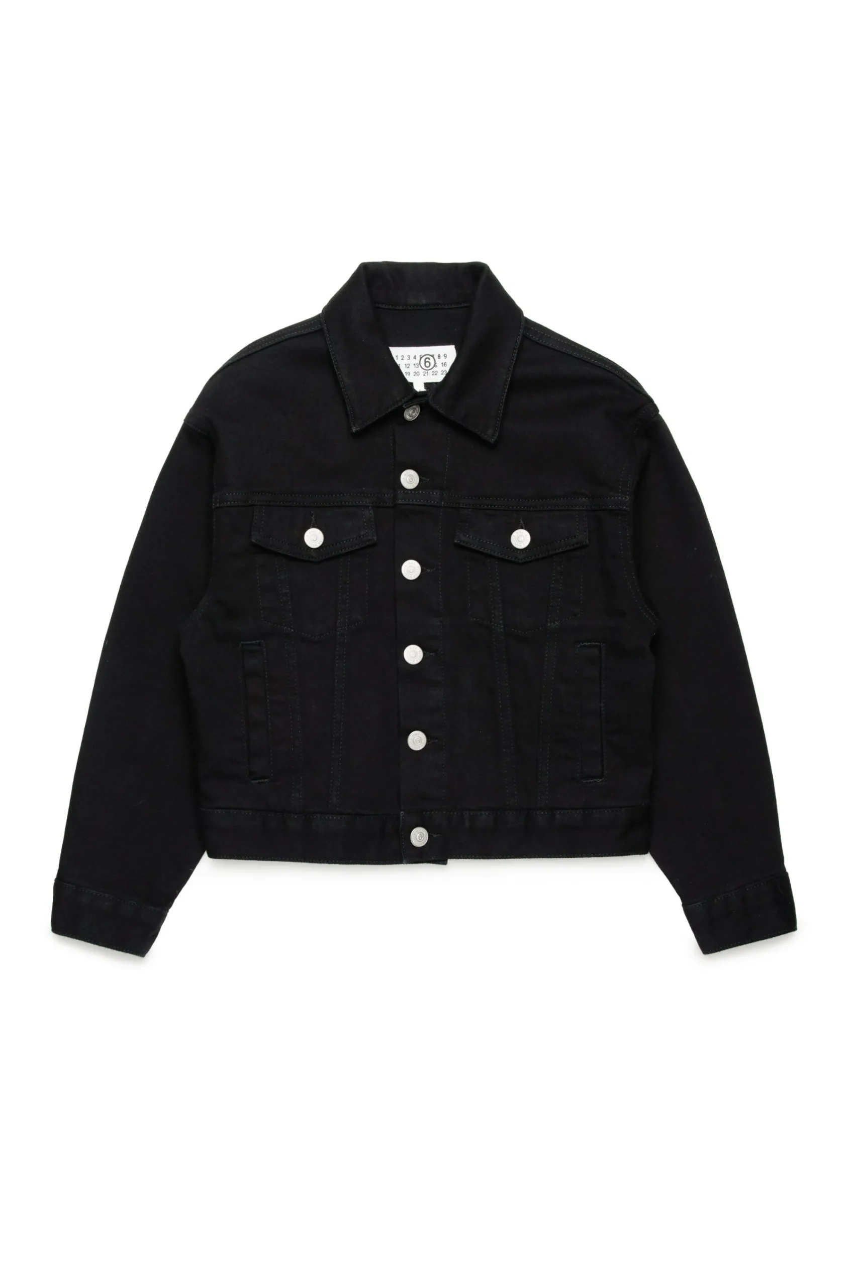 Jackets And Padded Jackets | Logomania>MM6 MAISON MARGIELA Branded denim jacket black