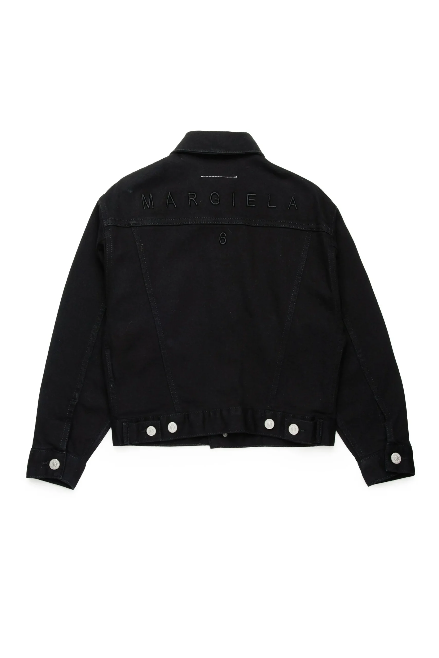 Jackets And Padded Jackets | Logomania>MM6 MAISON MARGIELA Branded denim jacket black