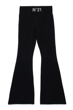 Pants | Activewear>N°21 Branded bootcut leggings pants black