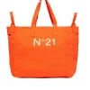 Bags And Backpacks | Logomania>N°21 Branded canvas shopper bag deep orange