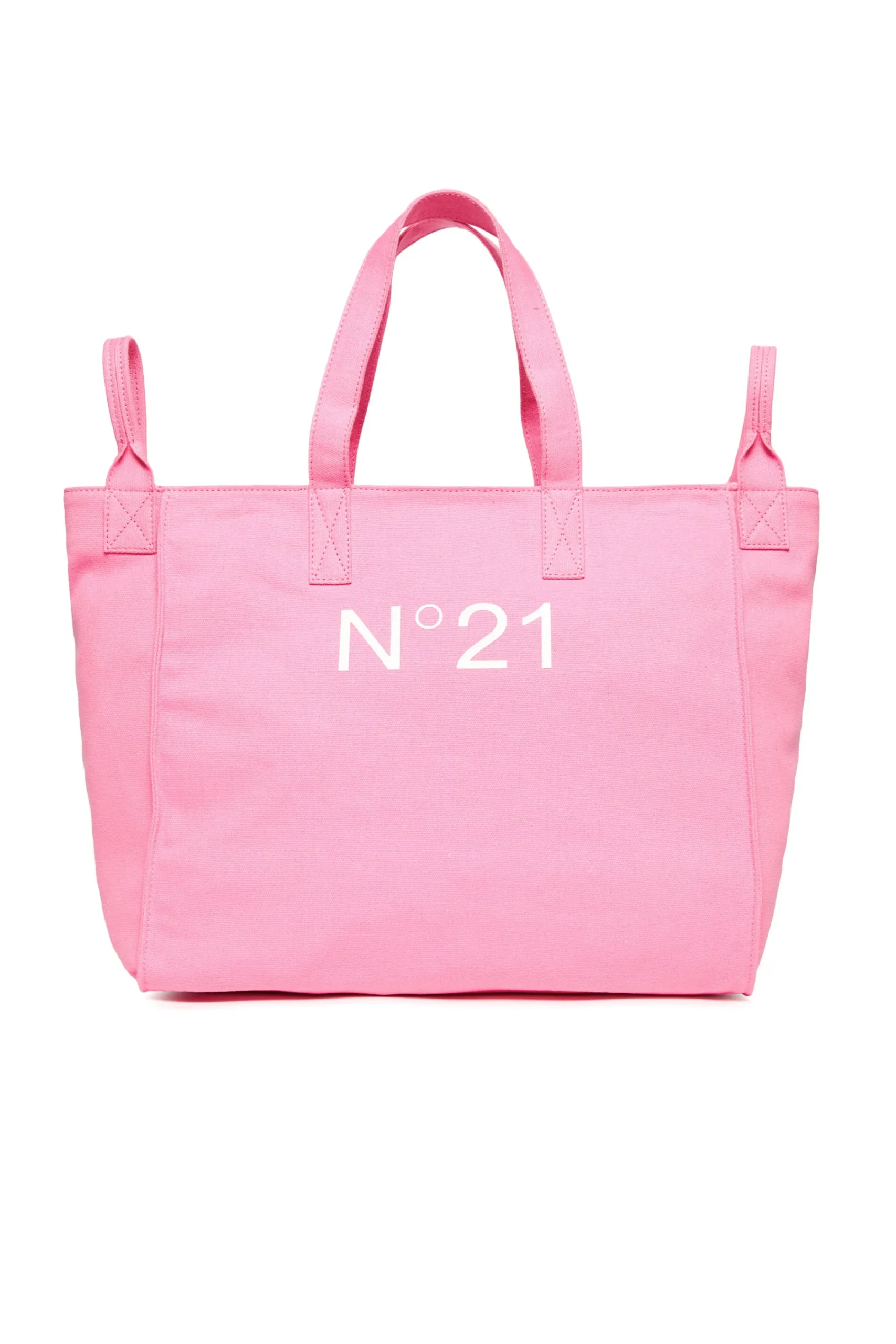 Bags And Backpacks | Logomania>N°21 Branded canvas shopper bag pink