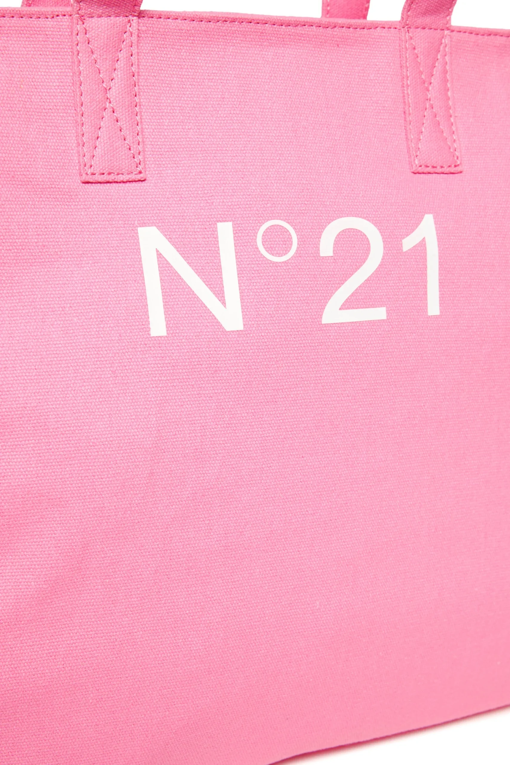 Bags And Backpacks | Logomania>N°21 Branded canvas shopper bag pink