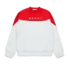Sweatshirts | Sweatshirts>MARNI Branded colourblock crew-neck sweatshirt natural white