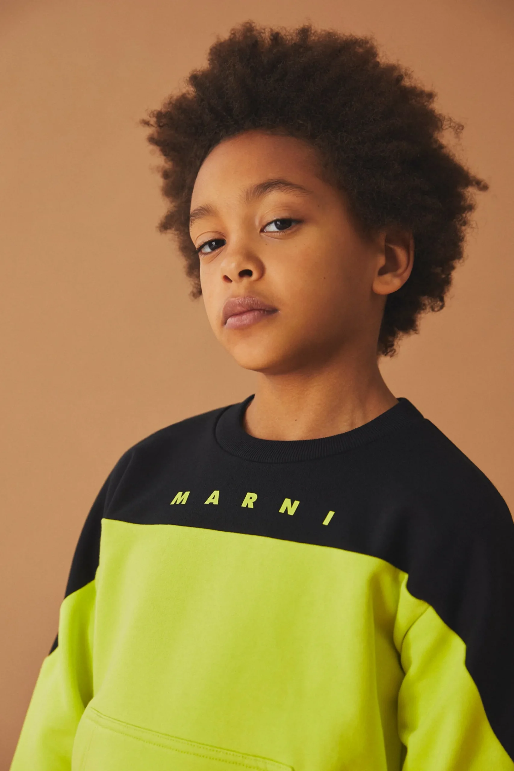 Sweatshirts | Sweatshirts>MARNI Branded colourblock crew-neck sweatshirt slime green