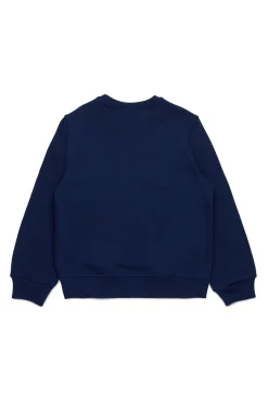Sweatshirts | Activewear>DSQUARED2 Branded cotton sweatshirt dark blue