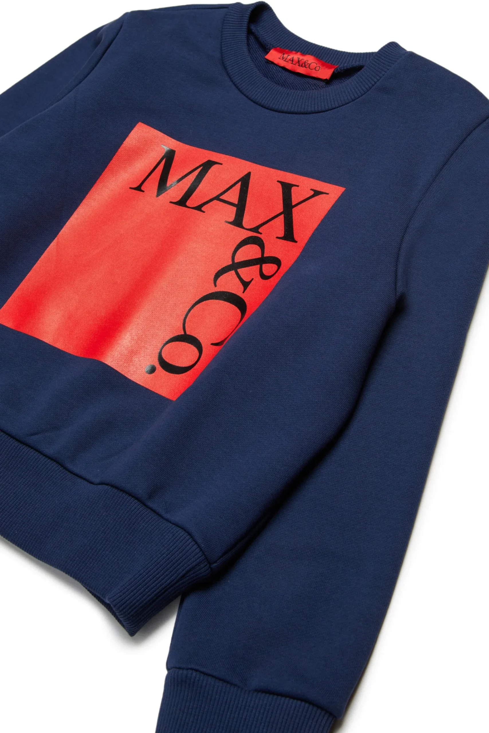 Sweatshirts | Logomania>MAX&Co. Branded crew-neck sweatshirt indigo