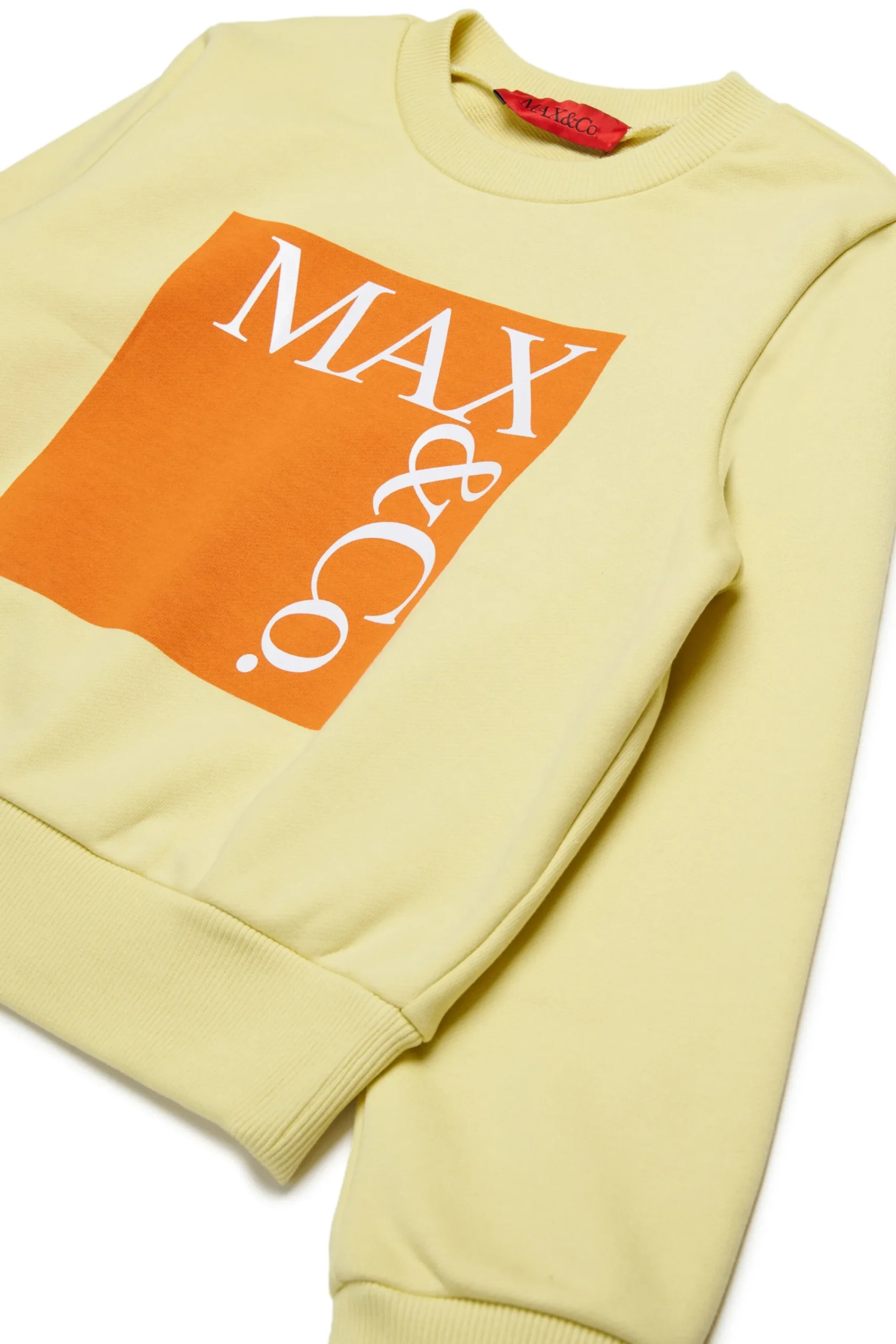 Sweatshirts | Logomania>MAX&Co. Branded crew-neck sweatshirt banana light yellow