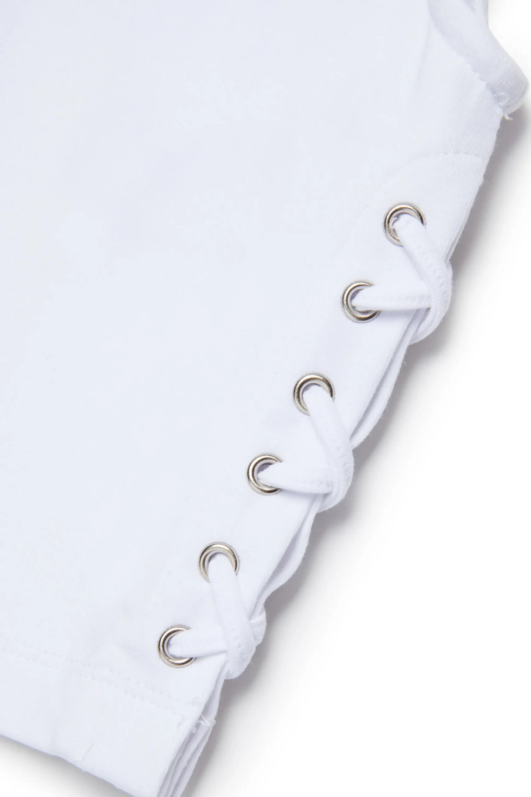 T-Shirts | Logomania>DSQUARED2 Branded cropped sleeveless T-shirt white